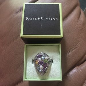 Ross Simons Beautiful Stone & Diamond Ring